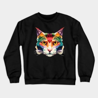 Polygon Cat Head 01 Crewneck Sweatshirt